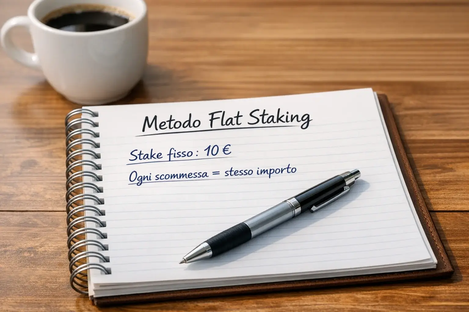 Schema visivo del metodo flat staking per scommesse